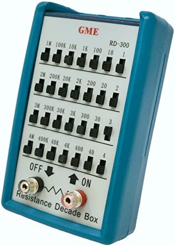 GME RD-300 Resistance Substitution Decade Box, 7 Decades Range, 1Ω to 11MΩ, 1% Accuracy, 1-Watt Rated resistors, Designed in The USA