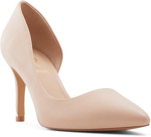 Aldo Womens Vralg270-bone-synthetic-heels Pumps Heeled Sandal