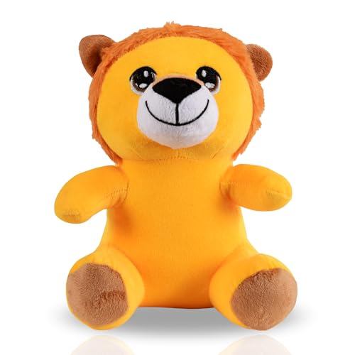 Image of Fun4you Lion Plush Toy - Soft Stuffed Animal for Kids, Adorable Lion Stuffed Toy, Cuddly and Lightweight, Perfect for Gifting, Baby Boys & Girls (Yellow, 25 cm)