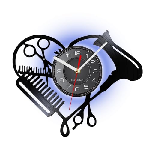 Horloge murale silencieuse pour studio de coiffure éliminant les bruits de tic-tac