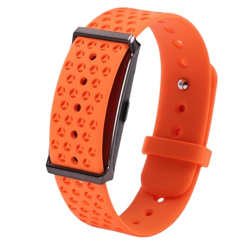Yanmis Pulsera Inteligente sin Pantalla, Rastreador de Ejercicios Liviano, Registro de Ejercicios de Aplicación Monitoreo del Sueño en 4 Etapas, Resistente Al Agua hasta 10 M, Pulsera (Orange)