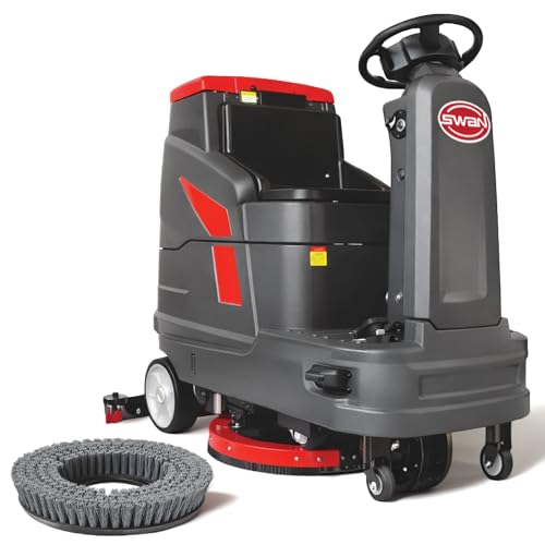 Commercial Ride-On Floor Scrubber Machine with 22 Brushes