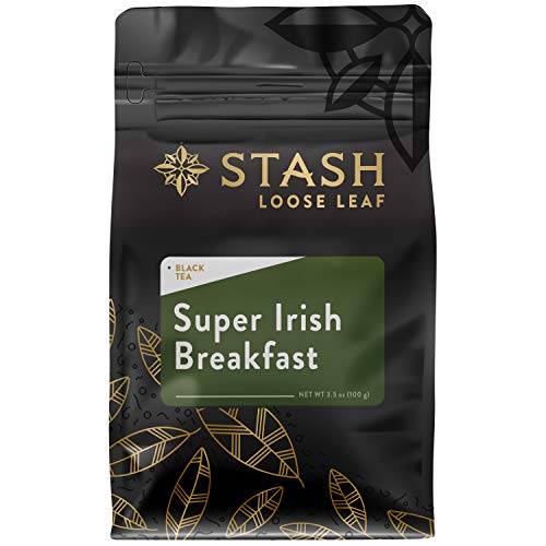 Stash Tea Super Irish Breakfast Loose Leaf Tea 3.5 Ounce Pouch Loose Leaf Premium Herbal Tea for Use with Tea Infusers Tea Strainers or Teapots, Drink Hot or Iced, Sweetened or Plain