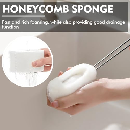 Image of 12PCS Bottle Brush Replacement Sponge Cup Cleaning Brush Sponges Head Baby Bottle Scrubber Brush Replacement Sponge (Replacement Sponges 12PCS)