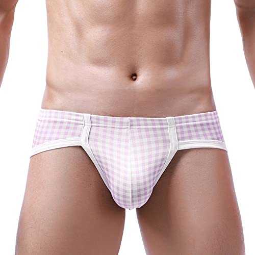 MILAX - Culotte sexy pour homme - Taille moyenne - String en maille - Pour homme - Suspensoir - Soutien athlétique, violet, XL