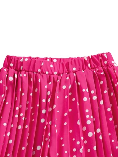 Image of Girl's 2 Piece Outfits Summer Tops Short Sleeve T-Shirt and Wide Leg Pants with Belt Sets