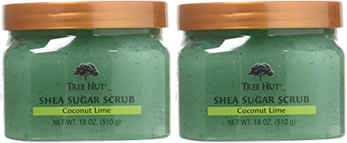 Árvore Hut Sugar Body Scrub 18 onças Coconut Lime Shea (532ml) (2 Pack)