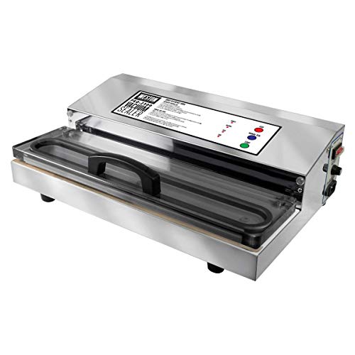 Weston Brands Vacuum Sealer Machine for Food Preservation & Sous Vide, Extra-Wide 5mm Bar for Sealing Bags up to 16' Wide, 935 Watts, Commercial Grade Pro 2300, Stainless Steel (65-0201)
