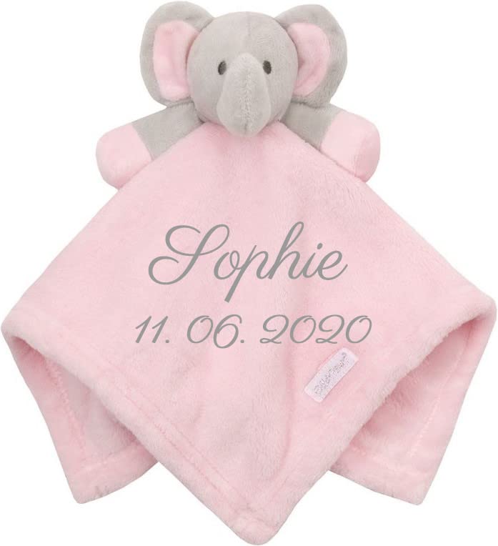 Wuff-Dogsworld Personalisiertes Elefant Schmusetuch