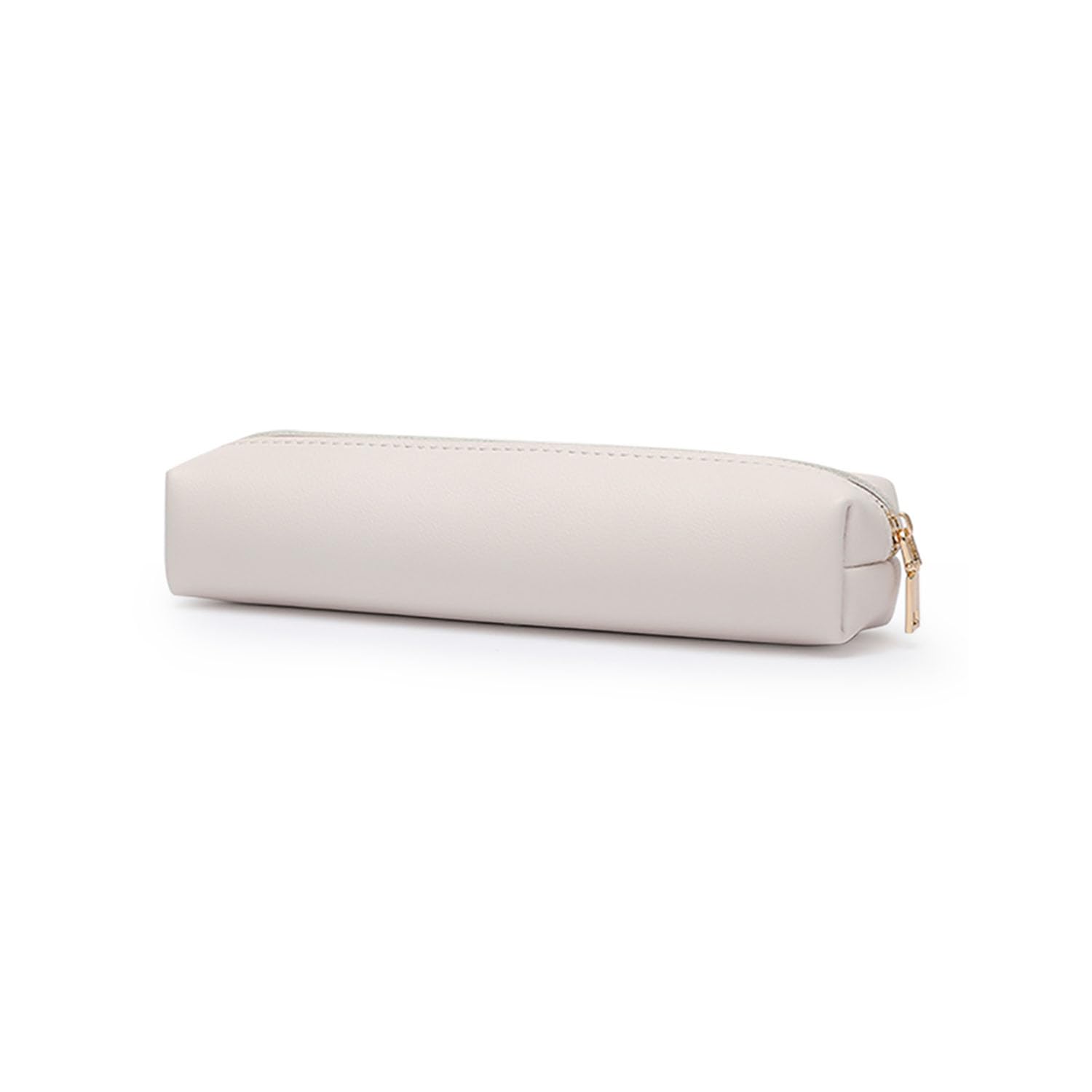 Korean version of college student texture pen bag ins simple retro men and women junior high school small capacity gift stationery bag pu leather (s, Beige)