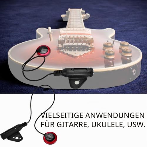 Dilwe Gitarre Piezo Tonabnehmer, Mikrofon Wandler für Gitarre Ukulele Erhu Banjo String MusikinstrumentPickup accessories