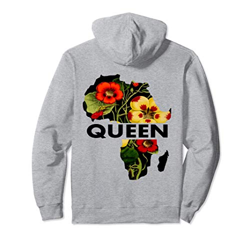African Queen Women Flower Clothing Art Sudadera con Capucha