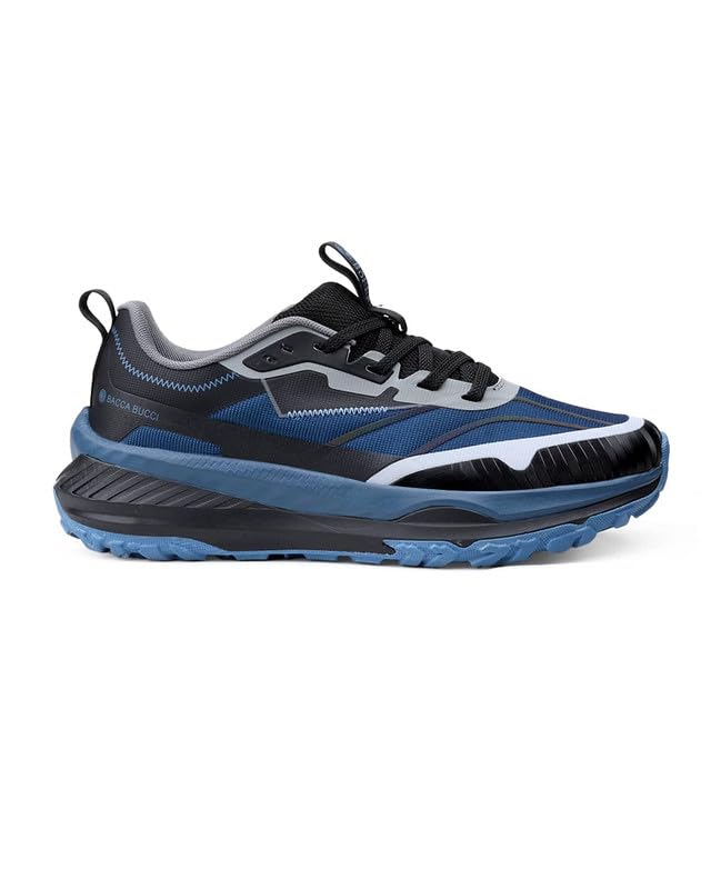 Image of Bacca Bucci HYPERCORE Men's Running /Walking Shoes | Breathable Mesh Upper with Reinforced Overlays | Thick Cushioned Midsole | Rugged Lug Grip Outsole | Lace-Up Sports Sneakers
