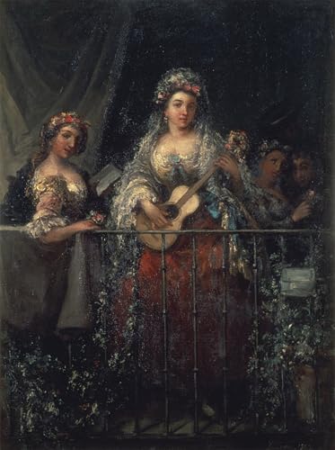 Lienzo de pared de 60x90cm Ladies on a Balcony, el regalo perfecto de arte clásico
