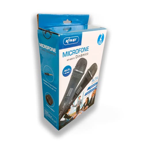 Microfone Com Fio Duplo Profissional Modelo KP-M0015