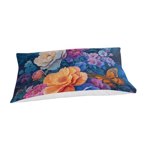 Housse de couette imprimé 3D roses colorées 135x200 microfibre 3 pièces single - 3