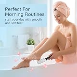 URYVAIW Dwustronny pilnik do stóp, ze stali nierdzewnej, narzędzie do pedicure przeciw zrogowaceniom, ergonomiczny uchwyt, do szorstkiej skóry i rozszczepionych obcasów, 1 sztuka