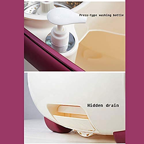Vadrouille rotative à poignée allongée pour un essorage sans effort