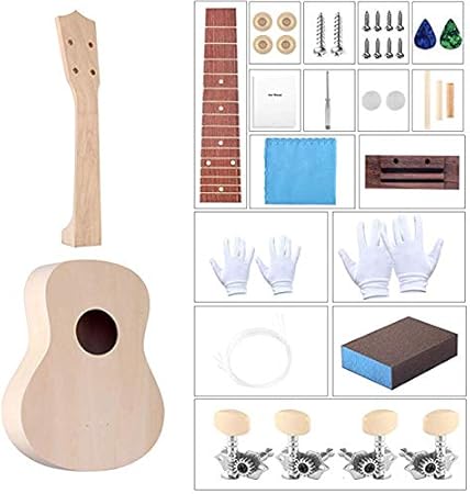 Amazon Co Jp Lulaa ウクレレ作り Diyキット 手作り楽器 21インチ 教育玩具 楽器 贈り物 楽器アクセサリー プレゼント 誕生日 クリスマス