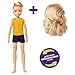 Creatable World Character Starter Pack CS-414, Blonde Doll with Blue Eyes, Wavy Long-Hair Wig, Removable Tank and Shorts, Creative Play for All Kids 6 Years Old and Up