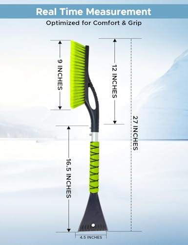Image of Autovir 27 inch Snow Brush and Ice Scrapers for Car Windshield (1 Pack)