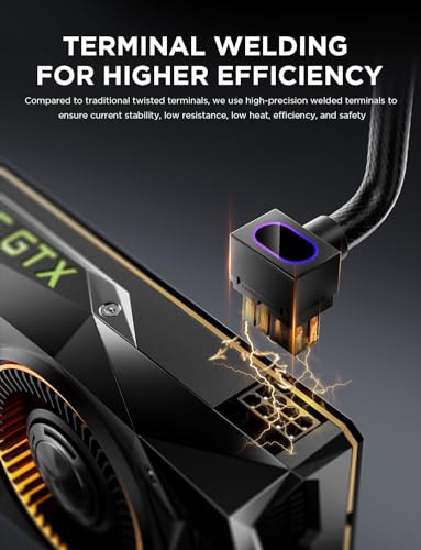 Image of AsiaHorse Hydrus-8PIN GPU PSU Extension Cable ARGB Light, Copper Wire Power Extension Cable Integrated Minimalist Design, 2000W Power (Whole Set), PC Power Cord for GPU Cable Management & DIY