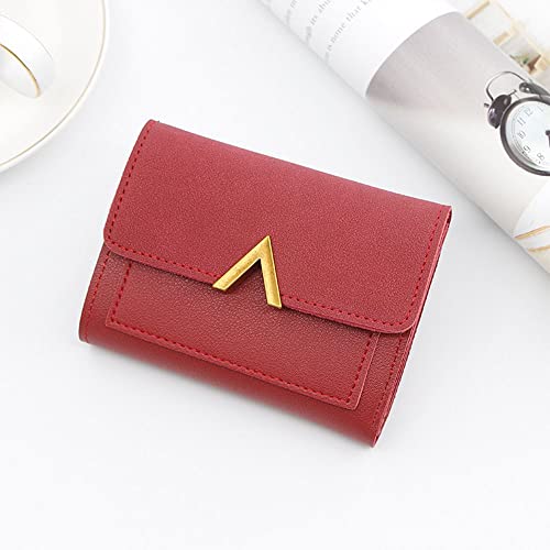 Women Wallets Short Cards Holder Bags Zipper Wallet Envelope Wallet(Black)4