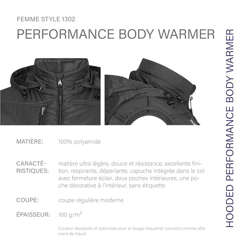 Veste chauffante à capuche performance femmes HRM en polyamide - 3