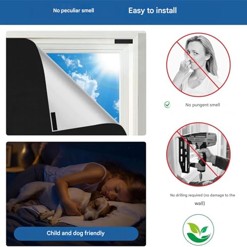 Cortinas de ventana personalizables y transportables para uso temporal 5