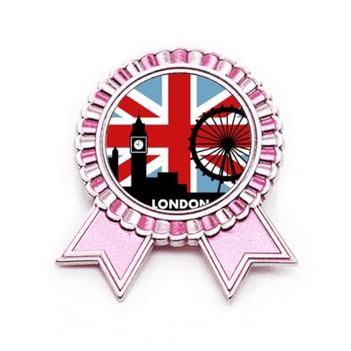Broche Union Jack London Eye en métal accessoire mode britannique M