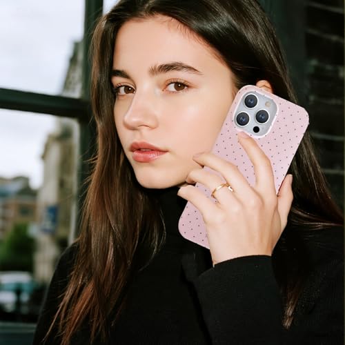 Coque de protection iPhone 17 Pro souple rose esthétique de 6,3 pouces