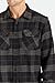 Brixton mens Bowery L/S Flannel Button Down Shirt, Black/Charcoal, Large US