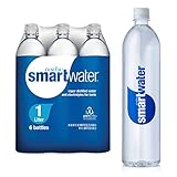 smartwater vapor distilled premium water bottles, 1L, 6 Pack