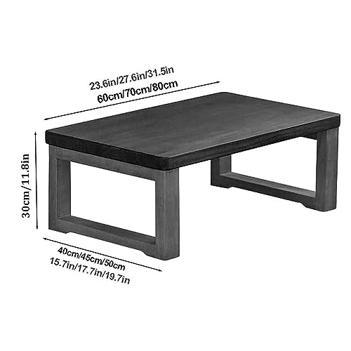 Table basse basse multifonctionnelle bois massif gain de place - 4