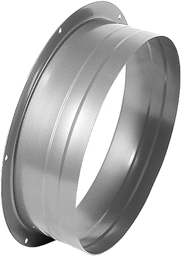 Duct Connector Galvanized Metal Pipe/Hose Flange for Heating Cooling Ventilation System (Gray/6inch)