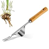 Garden Weeder Tool – Stainless Steel Manual Weed Digger Tool with Long Handle for Gardening, Lawn, Grass & Patio Cracks – Durable & Easy Garden Tools Weeder to Use for Precise Weed Removal