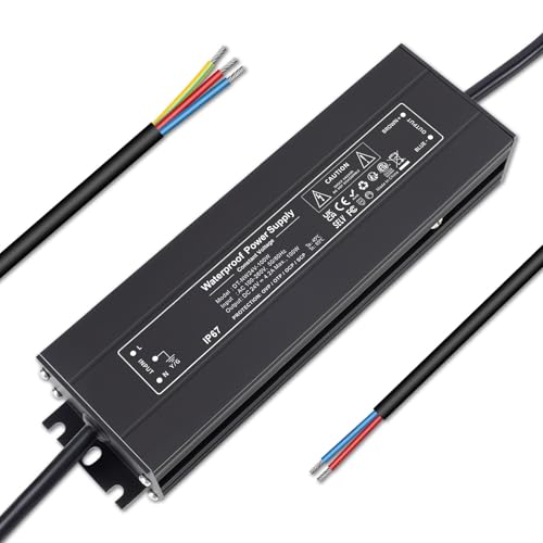 Image of YAYZA! 24V 100W LED Transformer Waterproof IP67 Ultra Slim LED Driver 240V AC to 24V DC 4.16A Low Volt Converter Power Supply Constant Voltage Adapter for Outdoor Garden Strip Lights