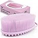 Avilana Exfoliating Silicone Body Scrubber Easy to Clean, Lathers Well, Eco Friendly, Long Lasting, And More Hygienic Than Traditional Loofah (Pink)