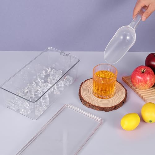 Set de 2 contenedores para hielo con tapa y cuchara flexible miniatura 5