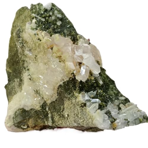 Cuarzo con epidota DSZUJTYROP, piedra natural decorativa de 200g 7