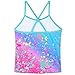 TFJH E 2-Pieces Girls Swimsuits Strap Bathing Suits UV 50+ Kids Fashion Bikini Sets Swimwear Blue Dots 6A