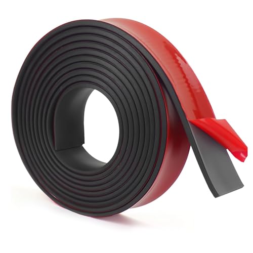 Tiras de goma autoadhesivas – Alfombrilla de goma de neopreno, perfil de goma maciza, para juntas, protección de suelos, protección contra vibraciones, cubierta, tampón, bricolaje (50 mm (ancho) x 3
