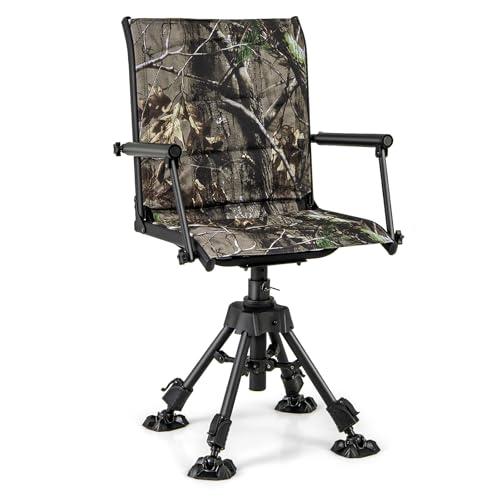 Image of Tangkula 360 Degree Swivel Hunting Chair with 4 Adjustable Legs