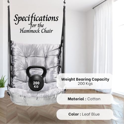 Image of Swingzy Premium Hanging Swing Chair for Kids & Adults | Soft Velvet Hammock Chair with Padded Cushion | Indoor & Outdoor Jhula for Home, Balcony & Garden | Single Seater | Supports Up to 200kg (Grey)