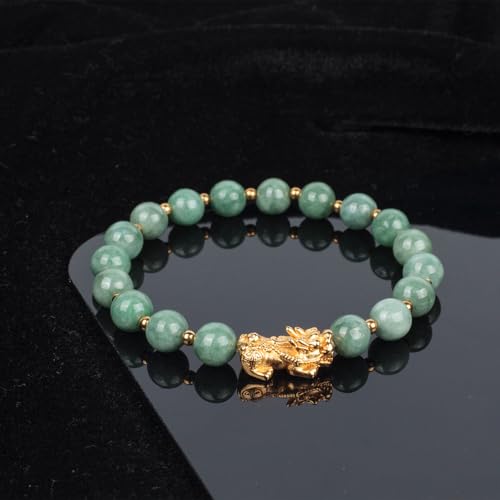 Image of Fengshui Bracelet Natural Green Real Jade Bracelets for Women Attract Lucky Wealthy Bracelet Unisex Protection Jewelry for Women Men Gift