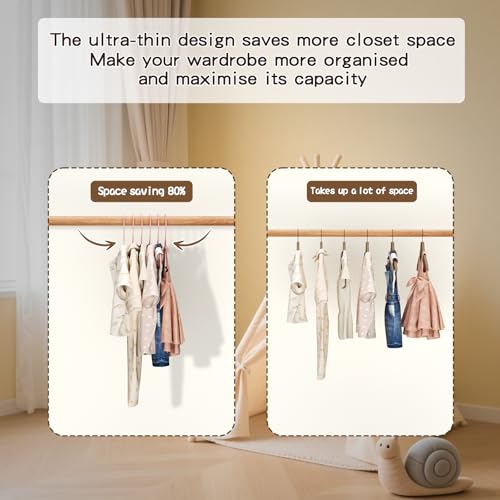 100 Pack Baby Plastic Hangers,12.83" Ultra-Thin,Non-Slip Hangers for Children. Ideal for Closets and Nurseries.Designed for Newborns and Children's Clothing,Including Trousers,Coat,Dresses.(Pink) by VIIBASE - Image 6