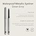 Sandstone Scandinavia Hypoallergenic Waterproof Metallic Eyeliner Pencil – Green – Fragrance-Free, Vegan – Smudge-Proof Eye Liner for Sensitive Eyes