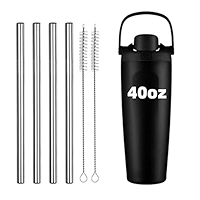 Metal Replacement Straws For Owala Water Bottle 24 Oz 32 Oz, Reusable Stainless Steel Straws 6 PCS With 2 Cleaning Brush Compatible With Owala Water Bottle - View #5