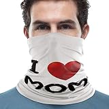 Mother's Day Romantic Red Hearts Neck Gaiter Face Cover Scarf Bandanas for Dust Love Mom Balaclava/H