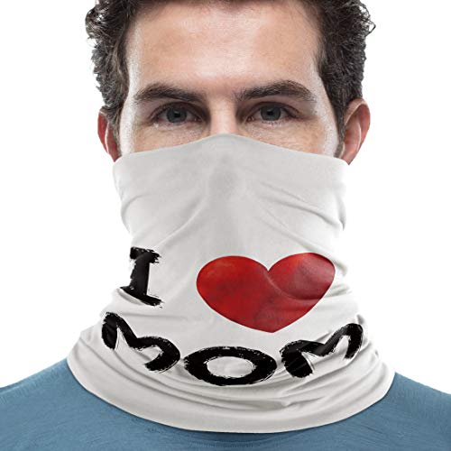 Mother's Day Romantic Red Hearts Neck Gaiter Face Cover Scarf Bandanas For Dust Love Mom Balaclava/Headband For Adults Teens #TOP24